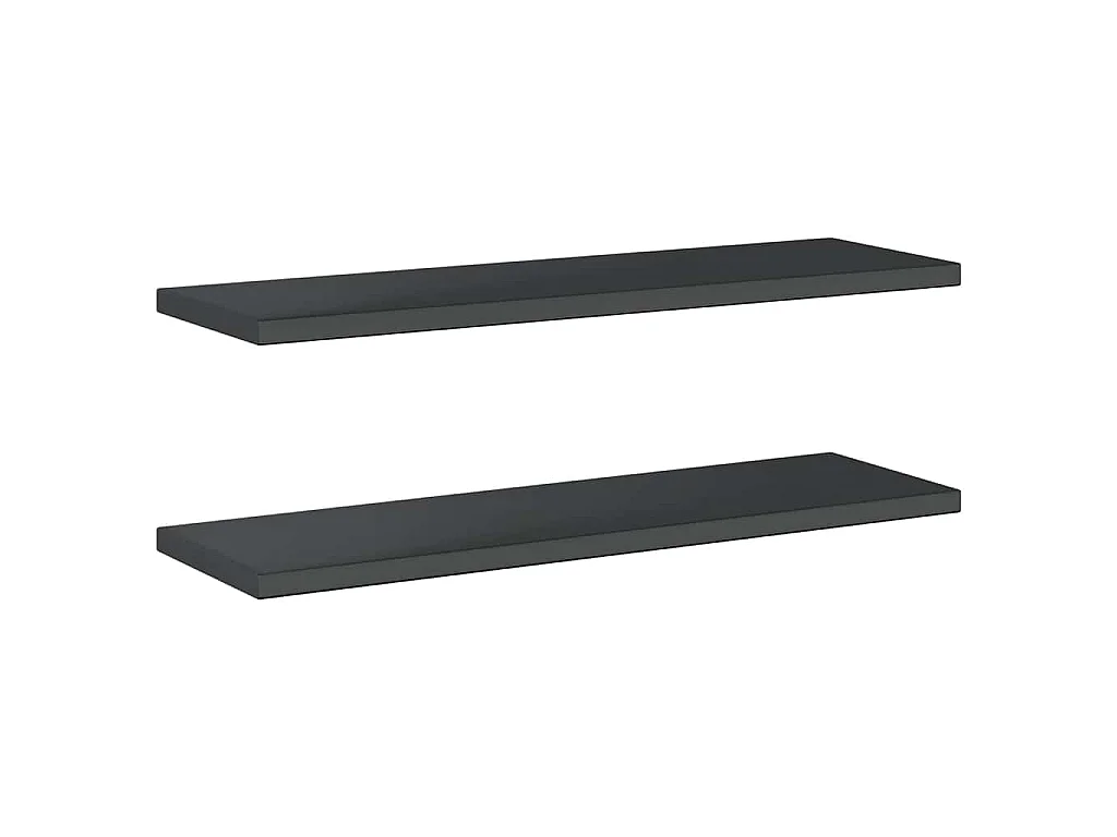 Étagères murales 2 pcs 100x30 cm noir acier inoxydable
