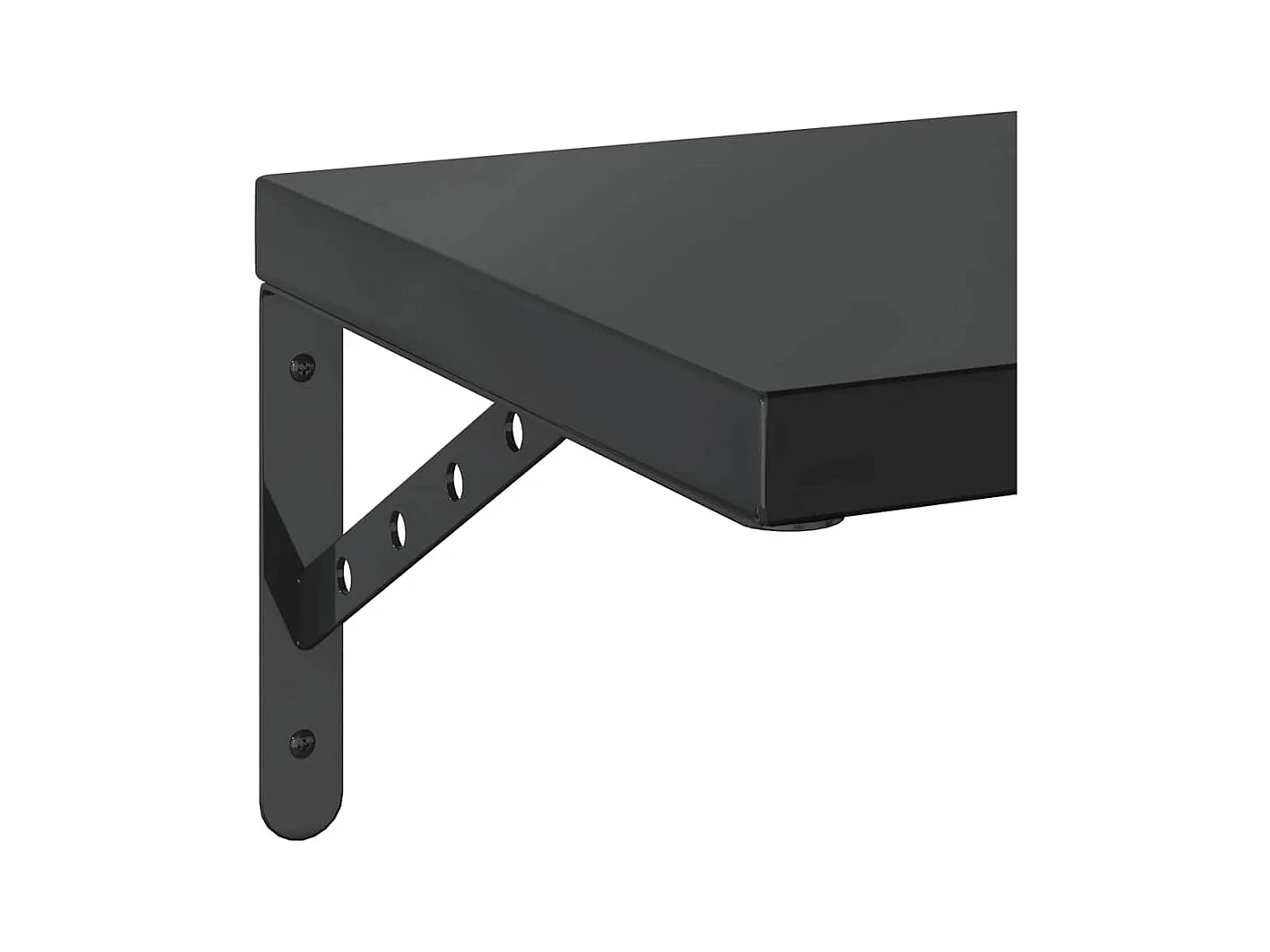 Wandregale 2 Stk. 75x30 cm Schwarz Edelstahl