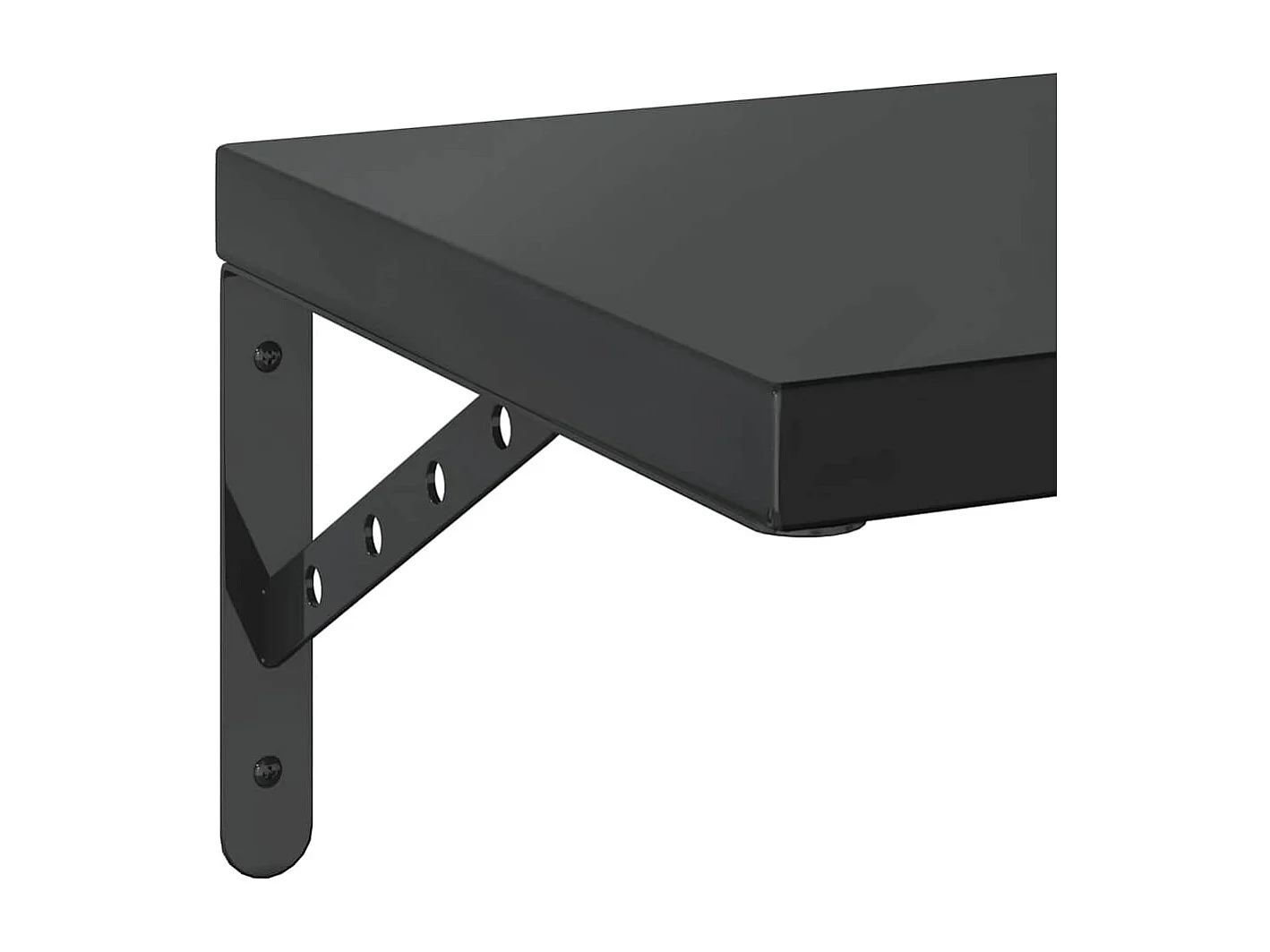 Étagères murales 2 pcs 75x30 cm noir acier inoxydable