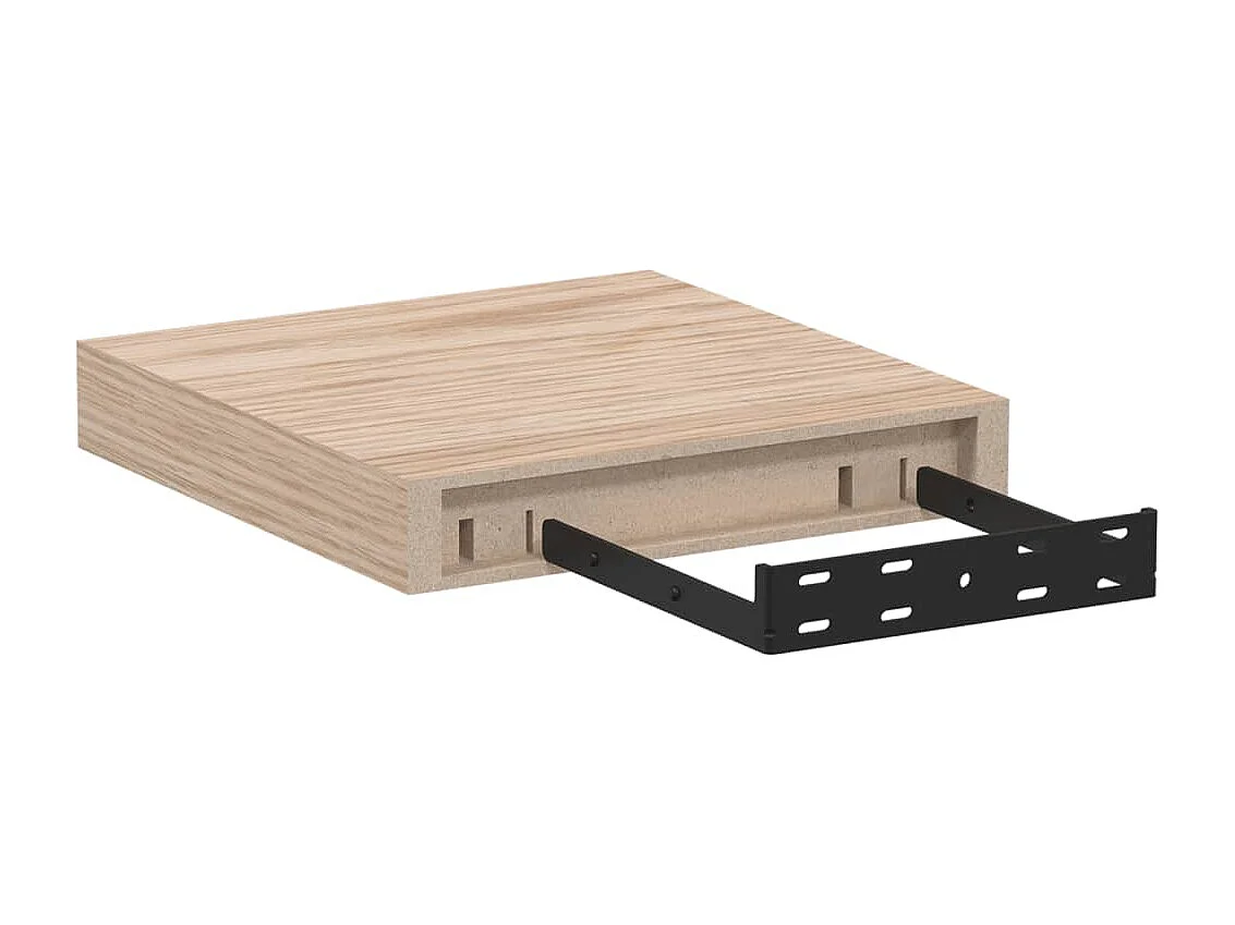 Wandschappen 4 st 23x23,5x4 cm bewerkt hout