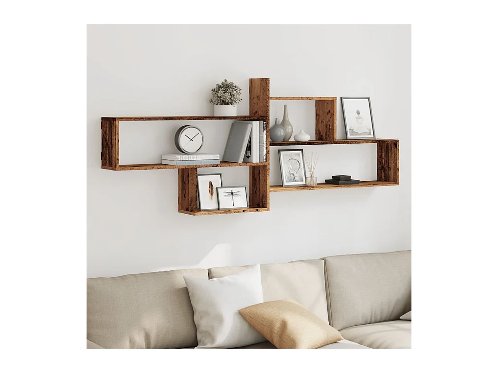 Prateleira parede 167,5x18x68cm derivados madeira madeira velha