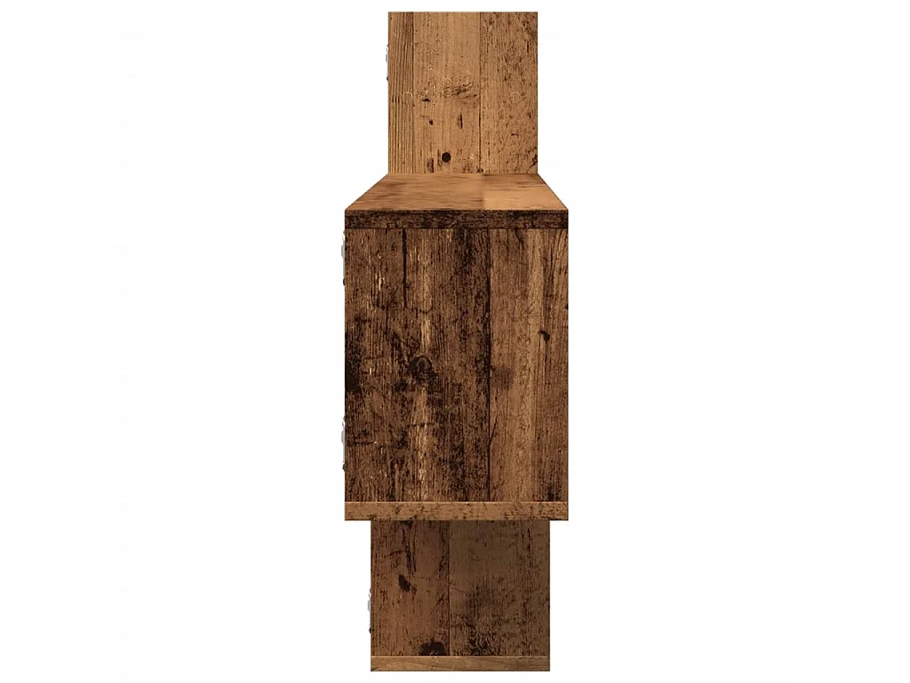 Wandschap 167,5x18x68 cm bewerkt hout oud houtkleurig