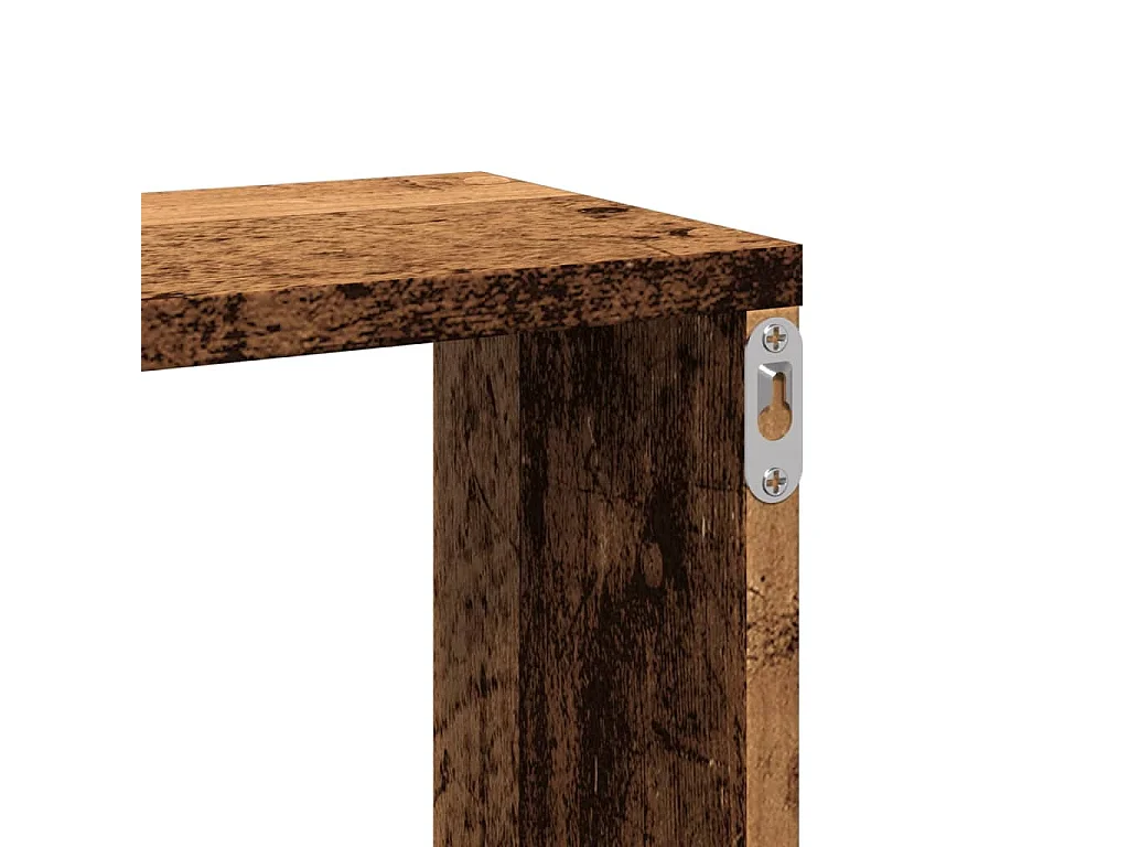 Wandschap 167,5x18x68 cm bewerkt hout oud houtkleurig