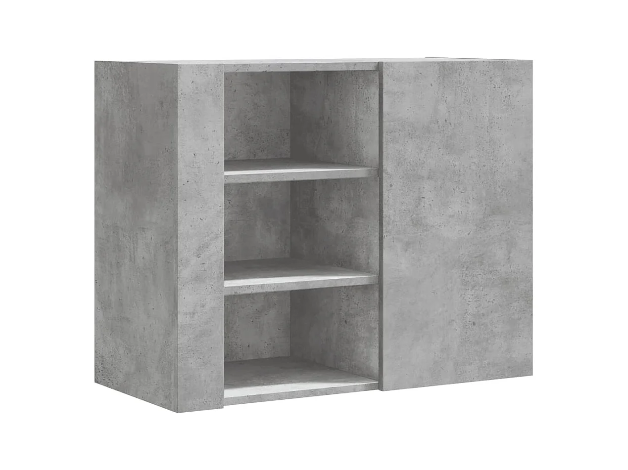 Wandregal Betongrau 75x35x60 cm Holzwerkstoff