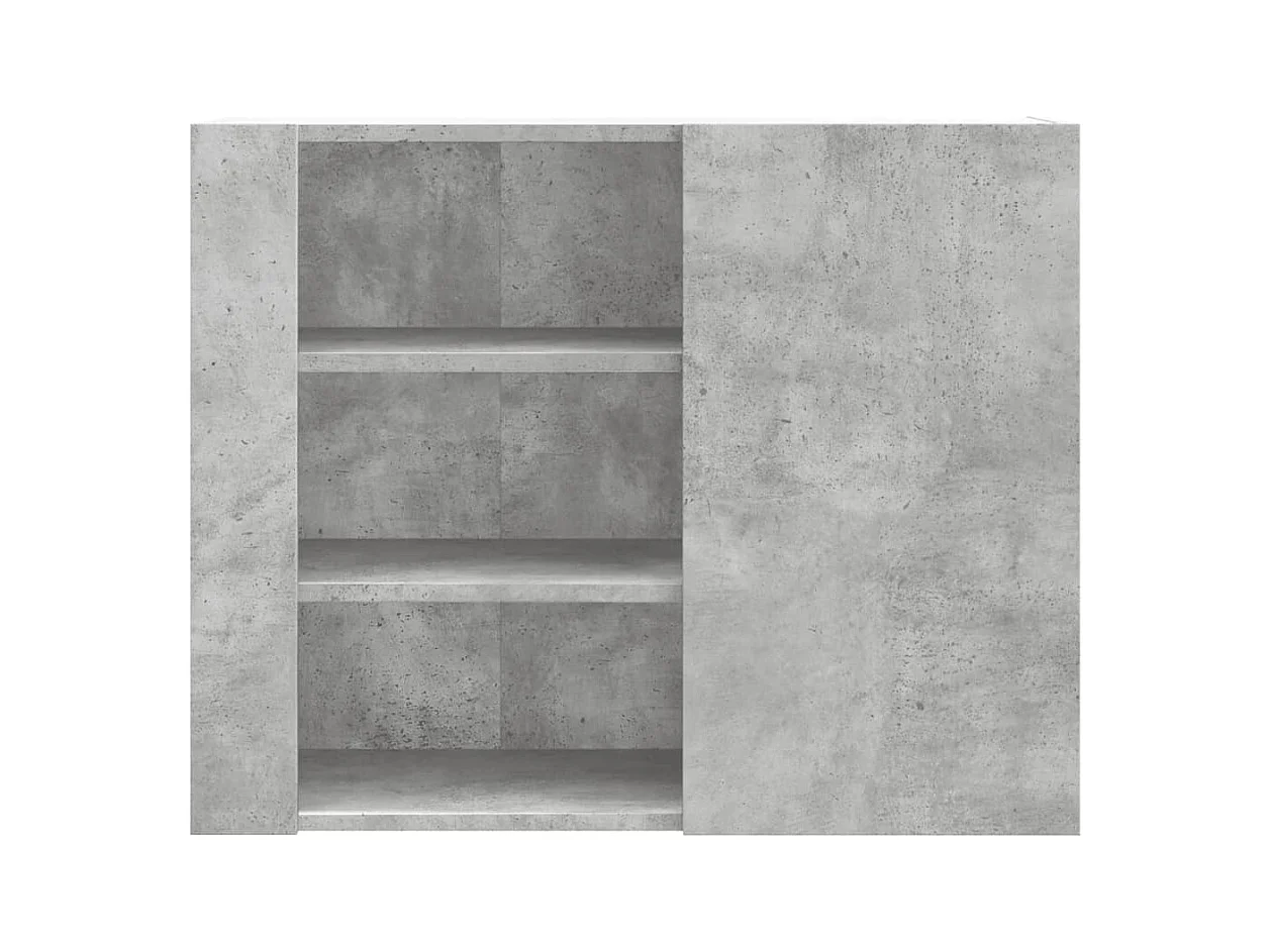 Wandregal Betongrau 75x35x60 cm Holzwerkstoff