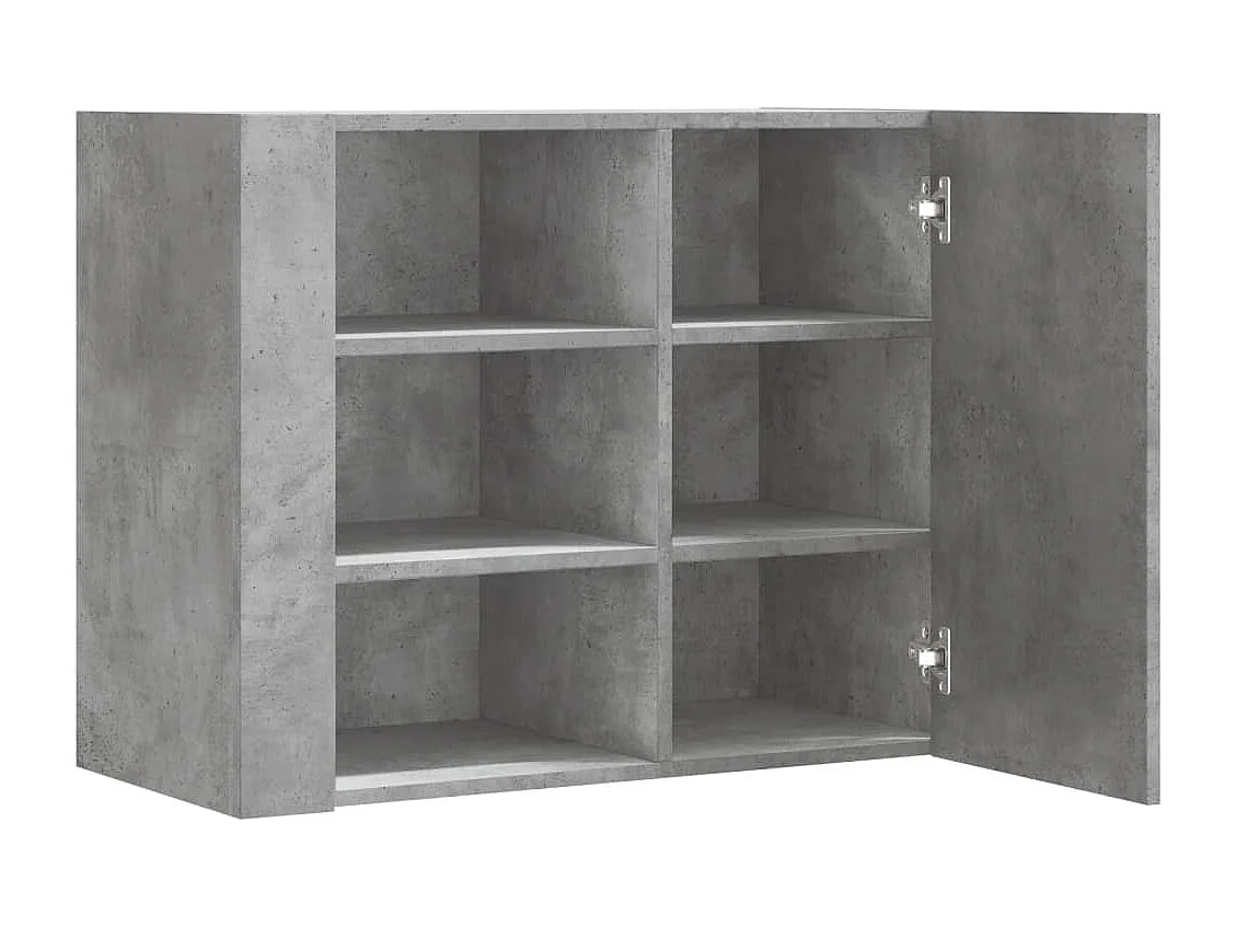 Wandregal Betongrau 75x35x60 cm Holzwerkstoff