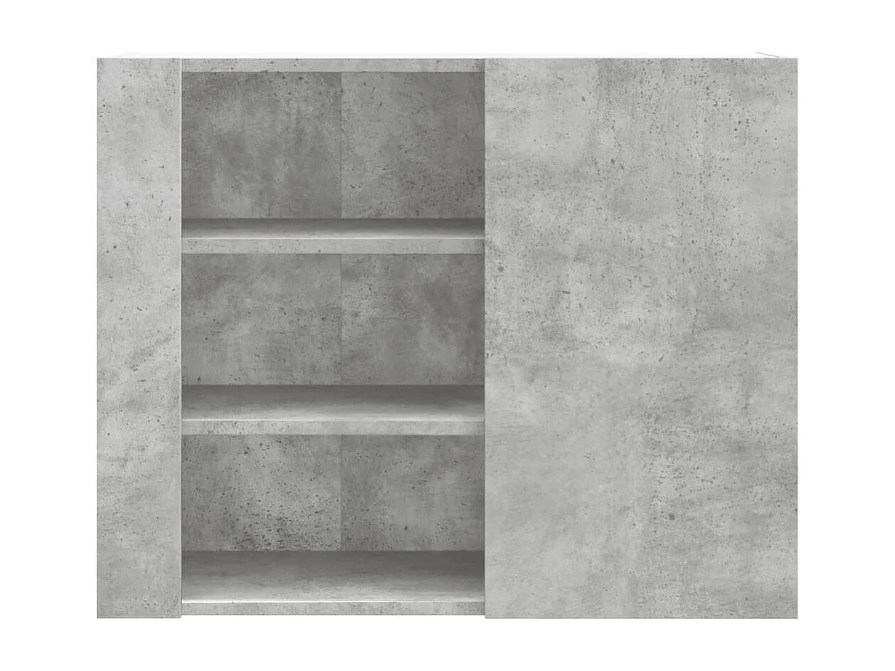 Armoire murale gris béton 75x35x60 cm bois d'ingénierie