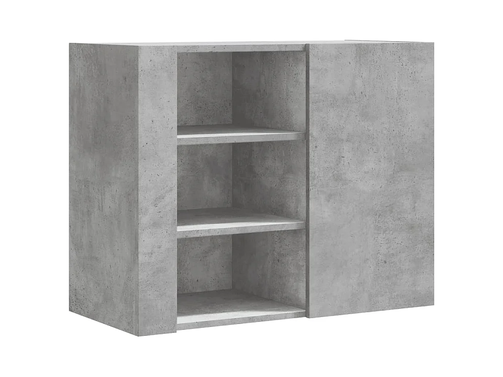 Wandregal Betongrau 75x35x60 cm Holzwerkstoff