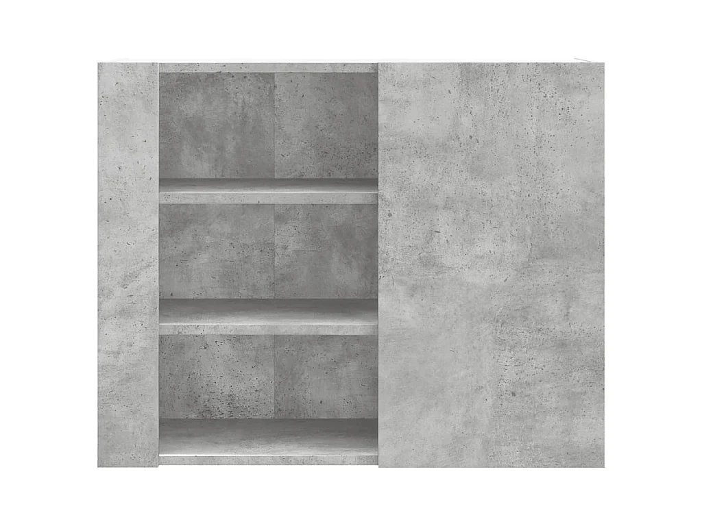 Wandregal Betongrau 75x35x60 cm Holzwerkstoff