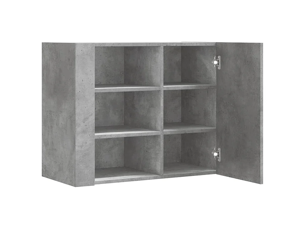 Wandregal Betongrau 75x35x60 cm Holzwerkstoff
