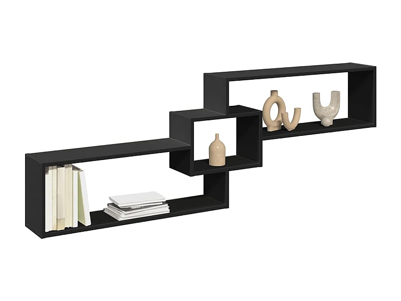 Wandschrank 158x18x53 cm Schwarz Holzwerkstoff