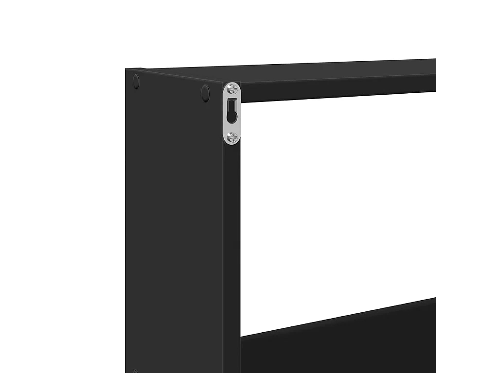Mobile a Parete 158x18x53 cm Nero in Legno Multistrato