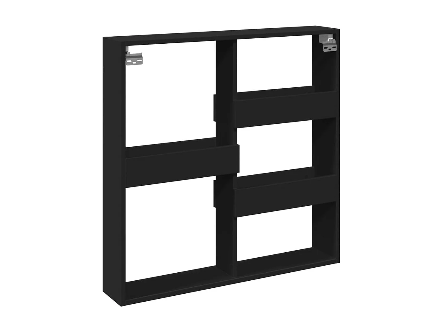 Wandkast 80x15x80 cm bewerkt hout zwart