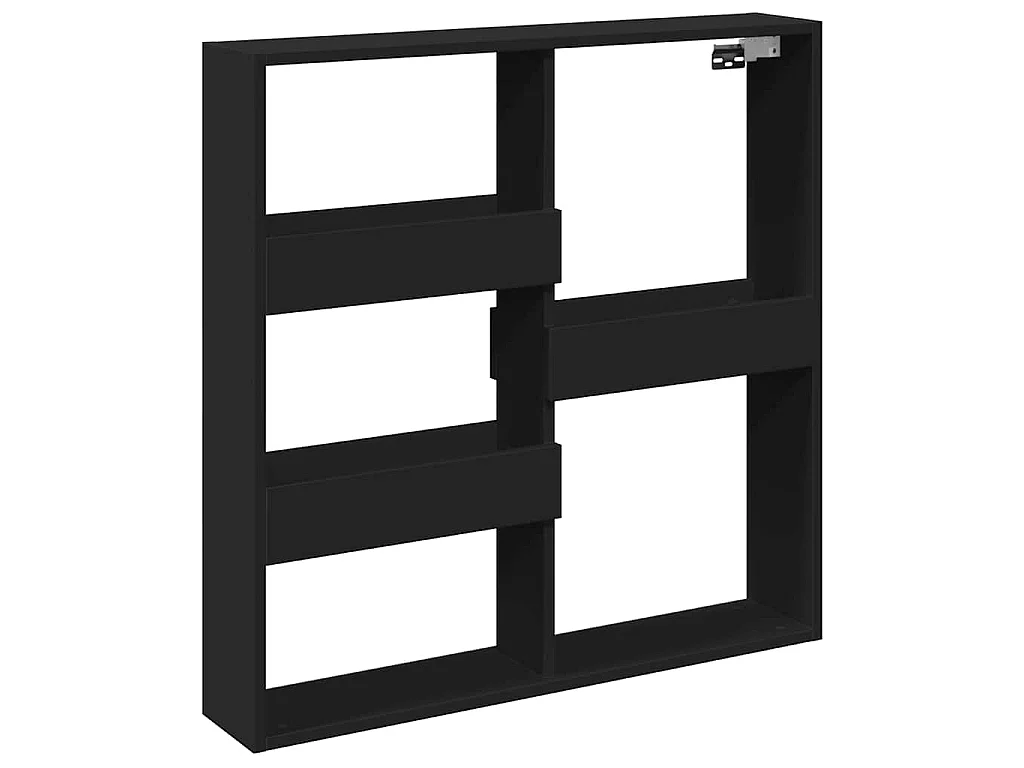 Armoire murale noir 80x15x80 cm bois d'ingénierie