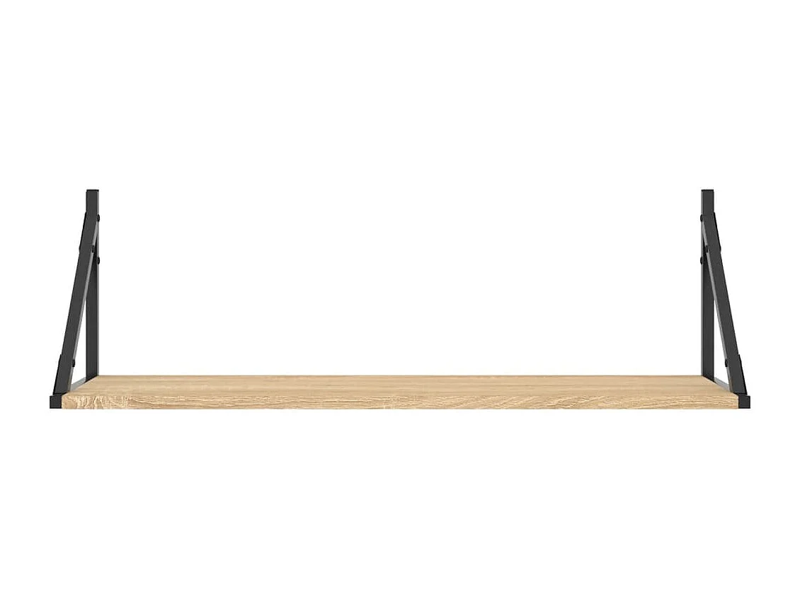Étagères murales 2 pièces Chêne Sonoma 80x25x25,5 cm Bois d'ingénierie
