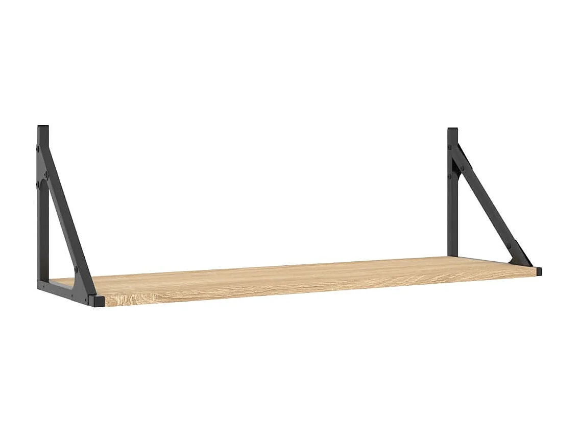 Étagères murales 2 pièces Chêne Sonoma 80x25x25,5 cm Bois d'ingénierie