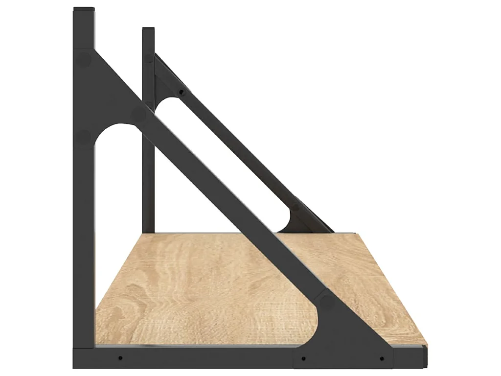 Wandplanken 2 st Sonoma eiken 80x25x25,5 cm bewerkt hout