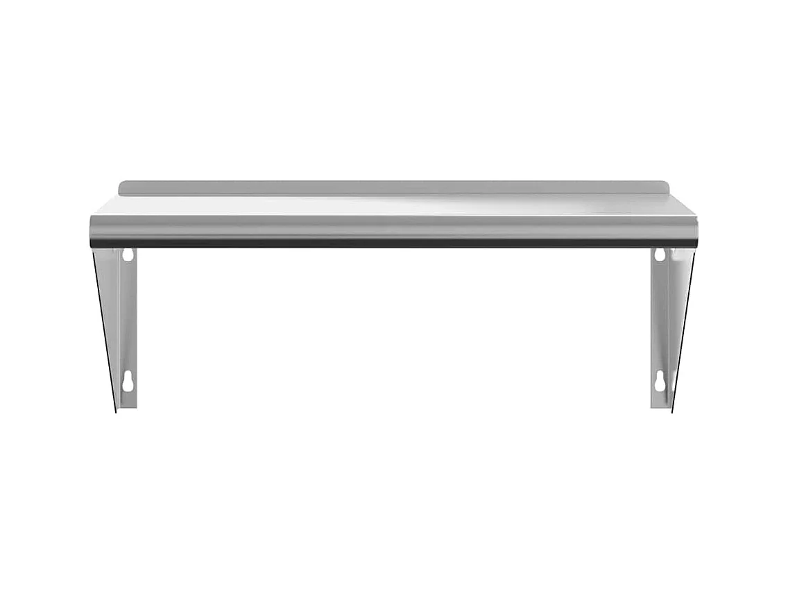 Wandregal 75x30x31 cm Silbern Edelstahl