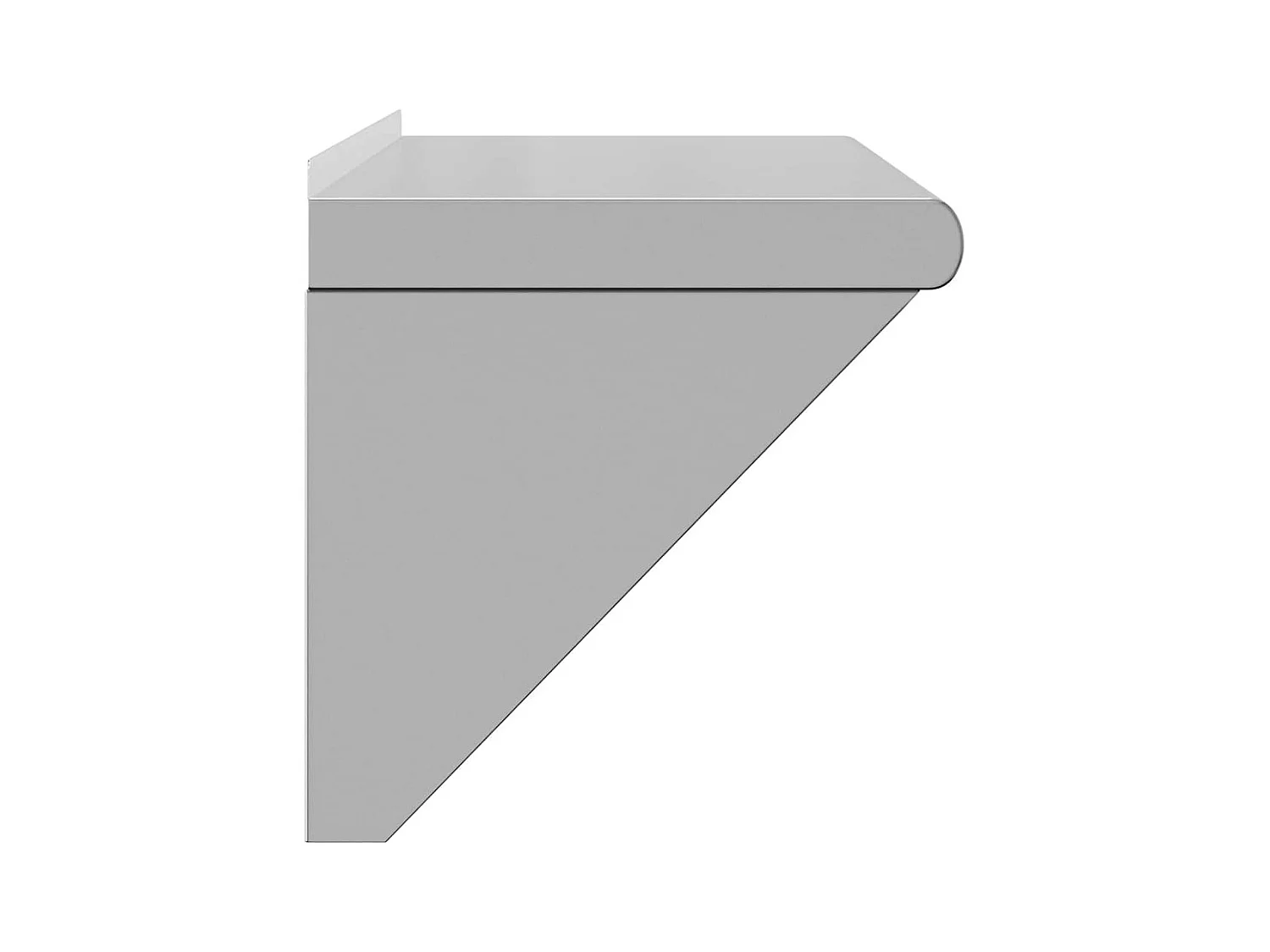 Wandregal 75x30x31 cm Silbern Edelstahl