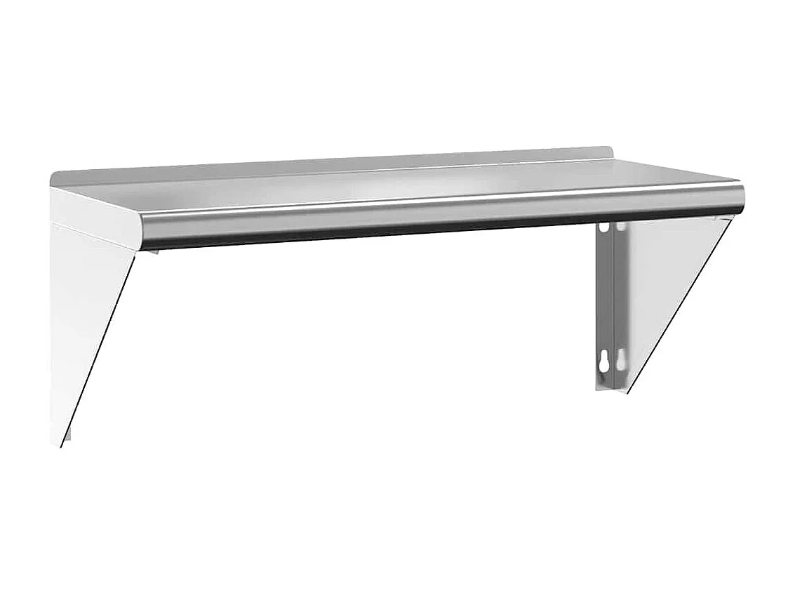 Étagère murale 75x30x31 cm argenté acier inoxydable