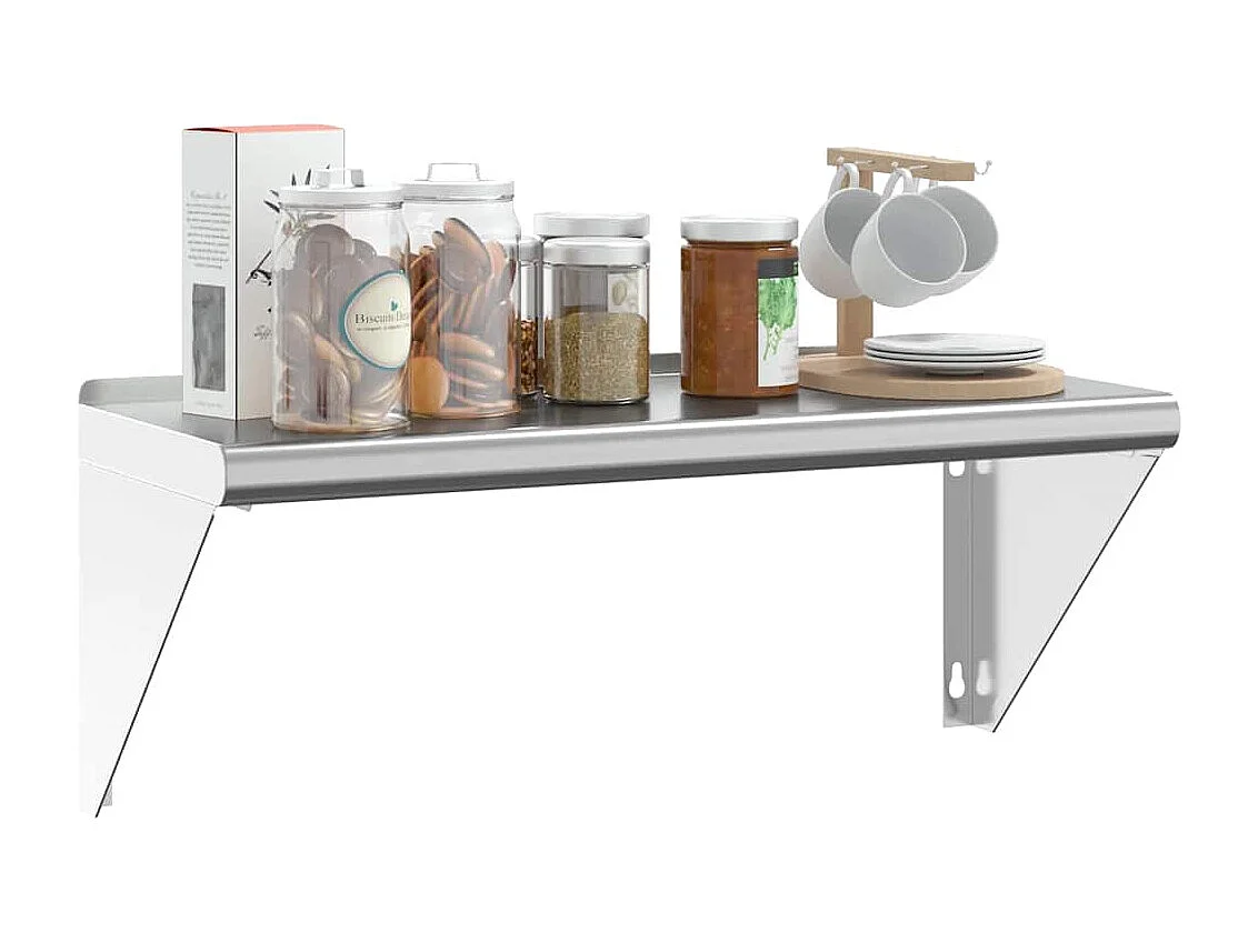 Étagère murale 75x30x31 cm argenté acier inoxydable