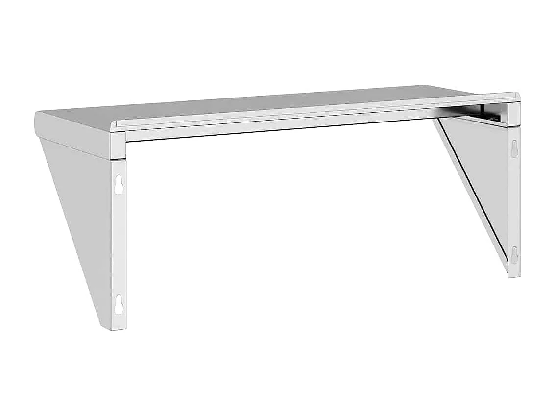 Étagère murale 75x30x31 cm argenté acier inoxydable