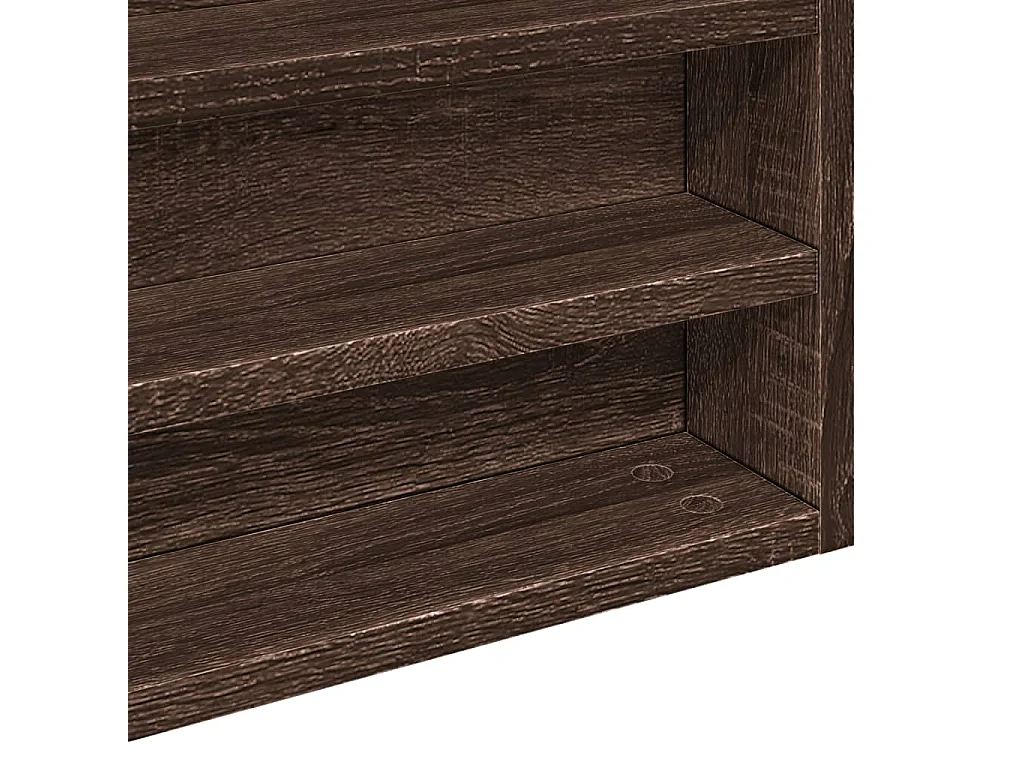 Armoire à vitrine chêne marron 100x8,5x58 cm bois d'ingénierie