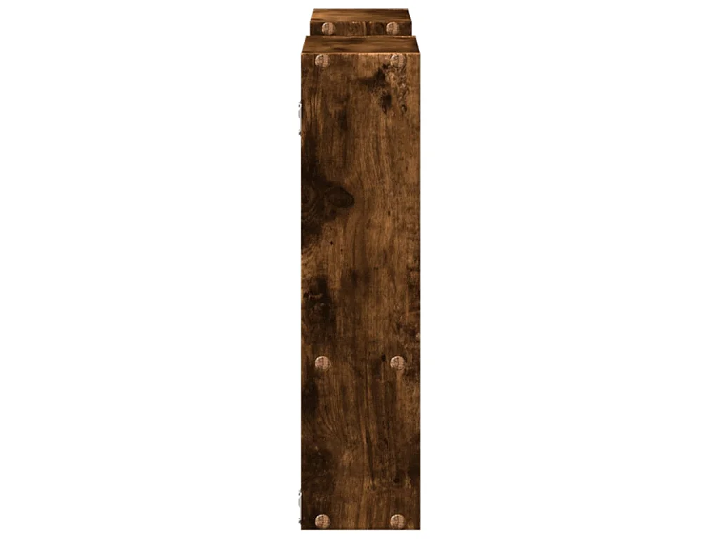 Wandschap 99x15x60 cm bewerkt hout gerookt eikenkleurig