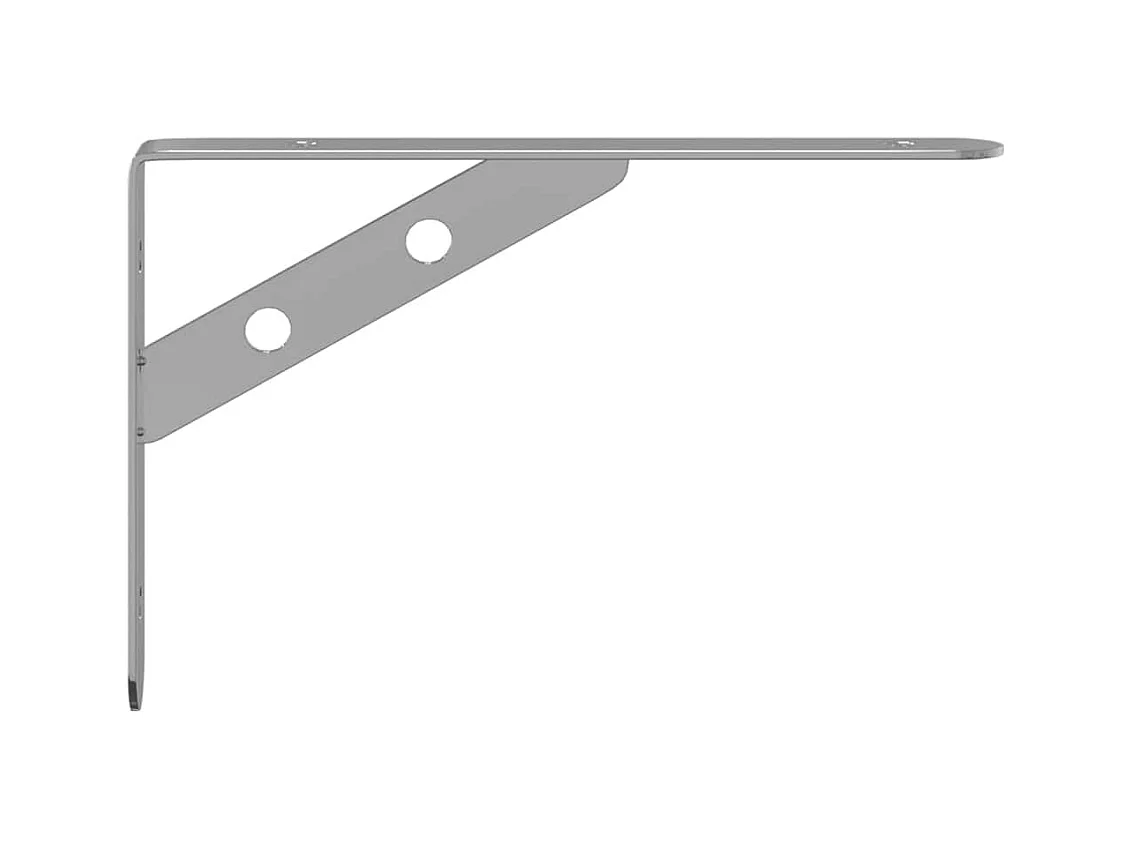 Plankdragers 4 st 20x2,5x14 cm roestvrijstaal zilverkleurig