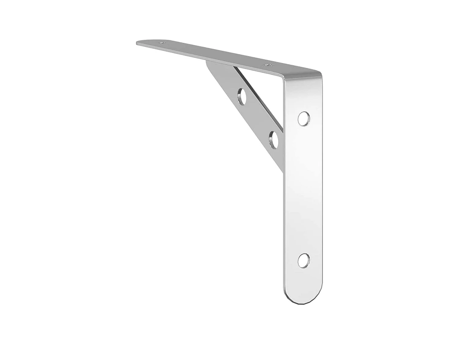 Plankdragers 4 st 20x2,5x14 cm roestvrijstaal zilverkleurig