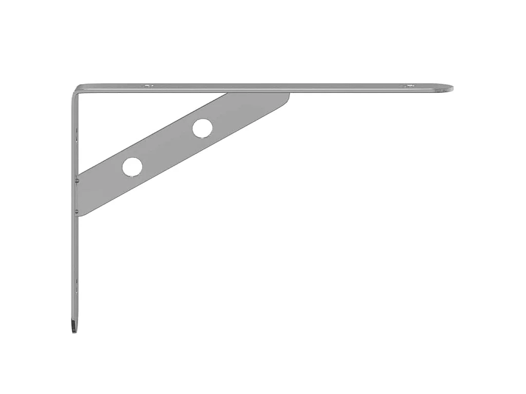 Supports d'étagères 4 pcs 20x2,5x14 cm argenté acier inoxydable