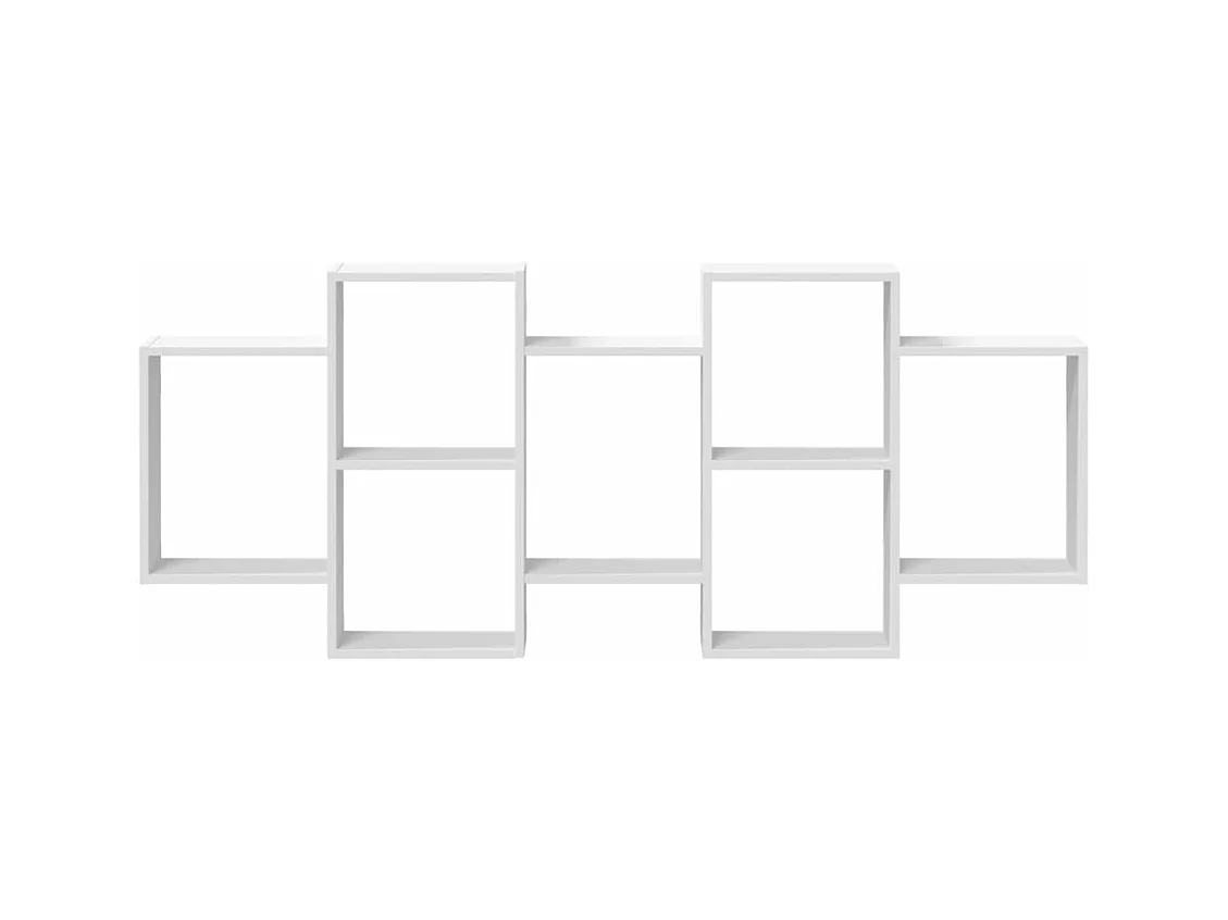 Étagère murale blanc 159x18x65 cm bois d'ingénierie