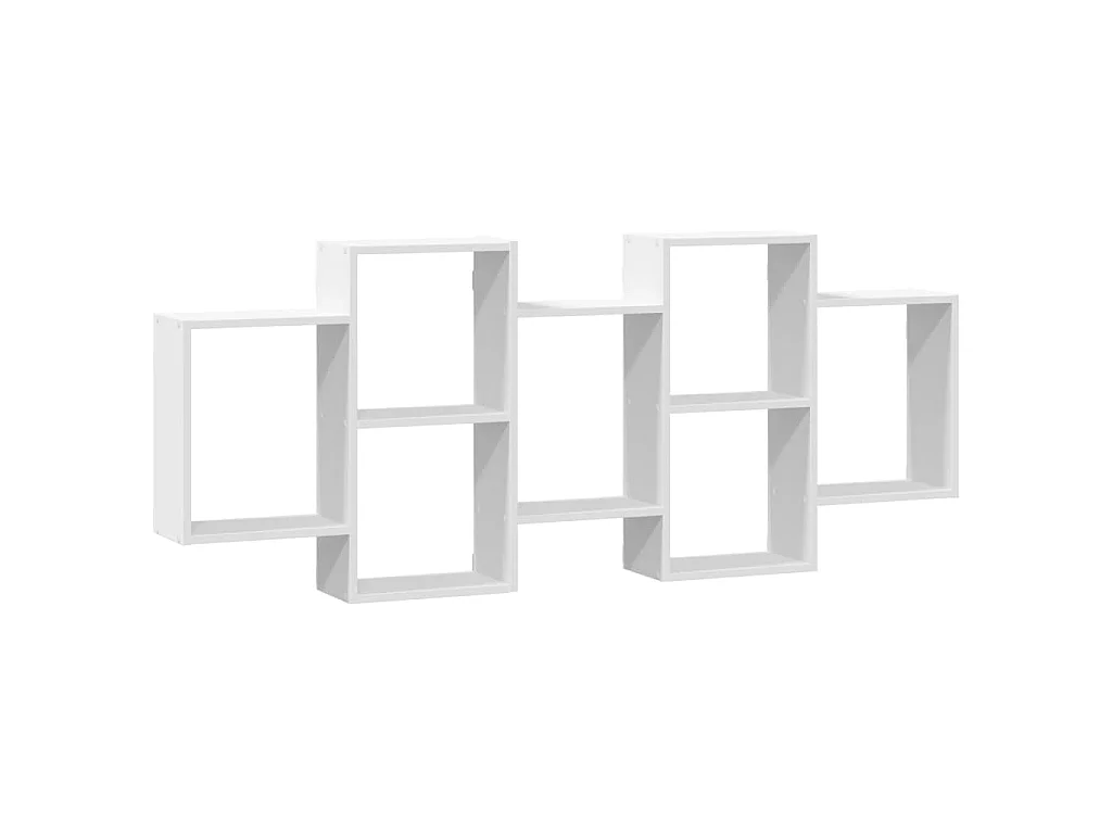 Étagère murale blanc 159x18x65 cm bois d'ingénierie