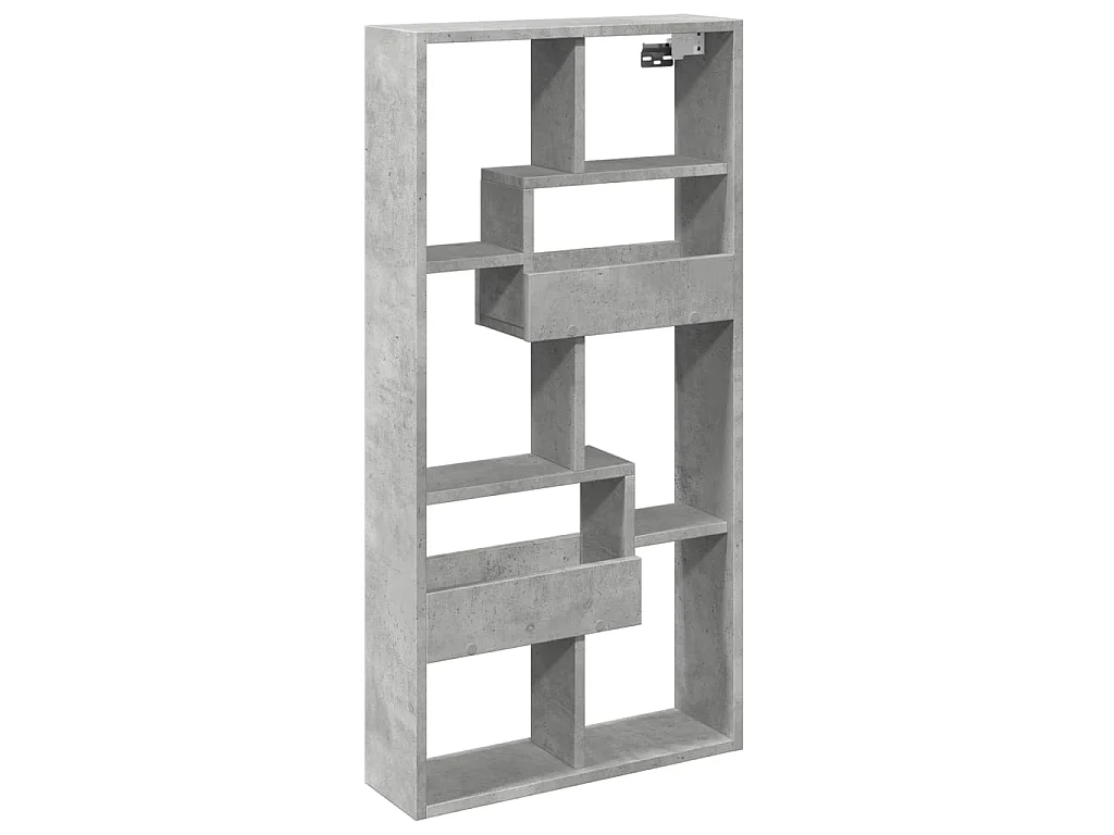 Wandschrank Betongrau 50x15x100 cm Holzwerkstoff
