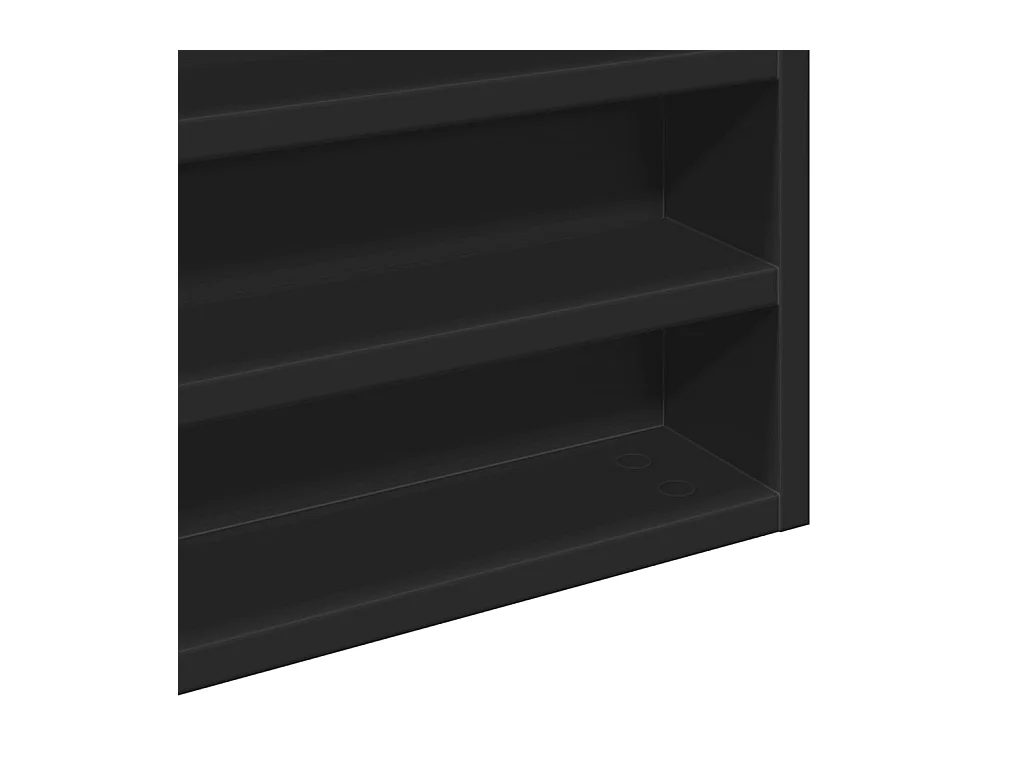 Armoire à vitrine noir 100x8,5x75 cm bois d'ingénierie