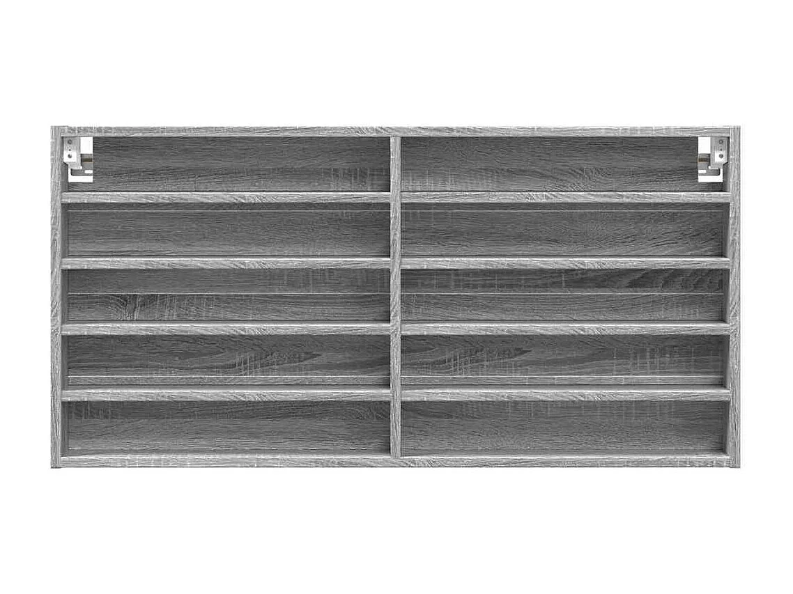 Armoire à vitrine sonoma gris 100x8,5x50 cm bois d'ingénierie