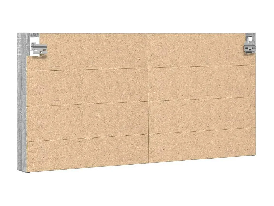 Armoire à vitrine sonoma gris 100x8,5x50 cm bois d'ingénierie