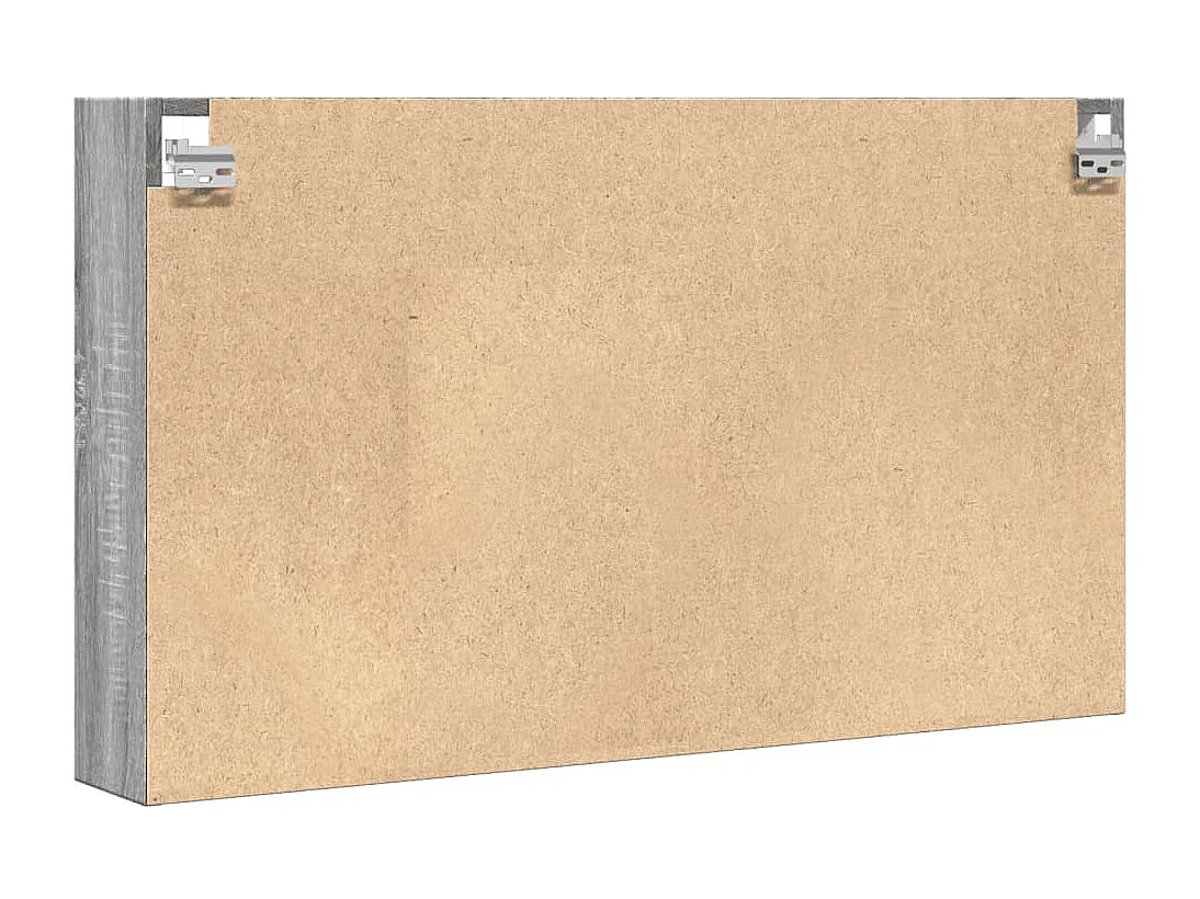 Armadietto Vetrina Grigio Sonoma 100x15x58 cm Legno Multistrato