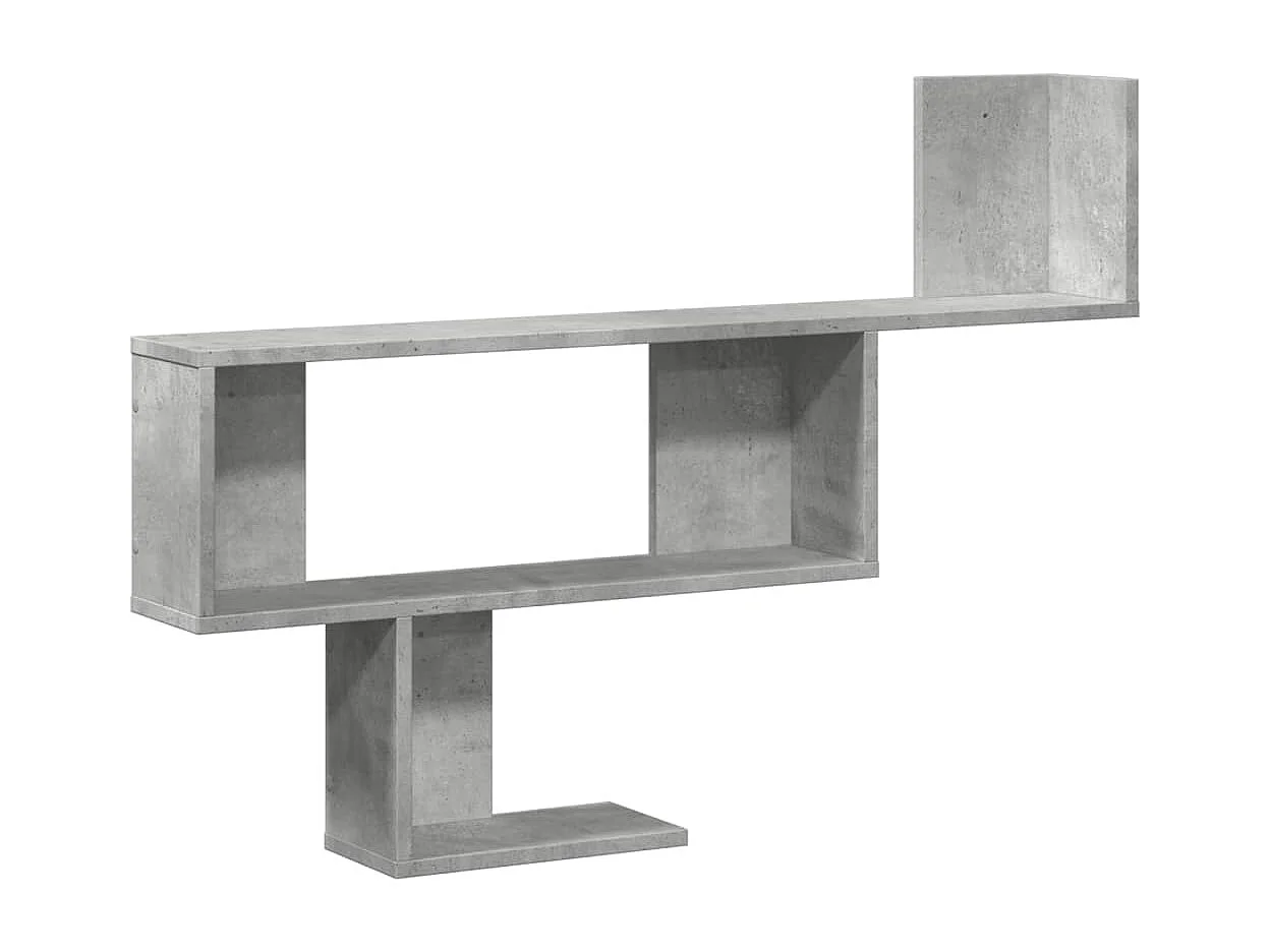 Prateleira de parede 100x15x70 cm deriv. madeira cinza cimento