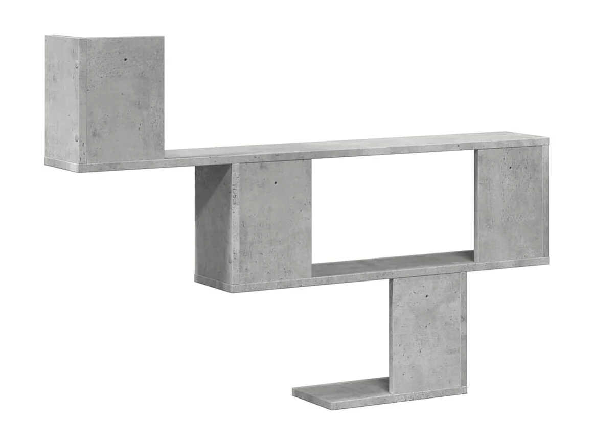 Prateleira de parede 100x15x70 cm deriv. madeira cinza cimento