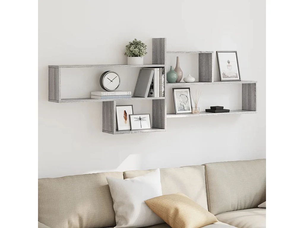Étagère murale sonoma gris 167,5x18x68 cm bois ingénierie