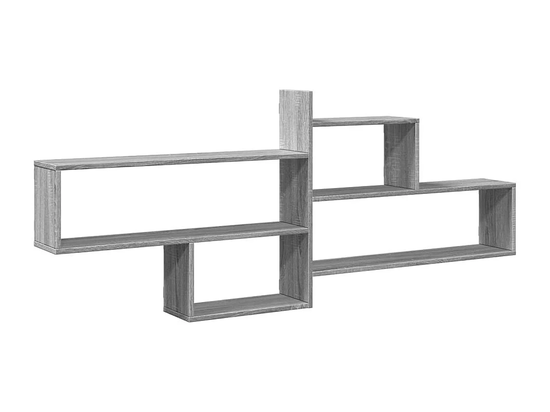 Wandschap 167,5x18x68 cm bewerkt hout grijs sonoma eikenkleurig