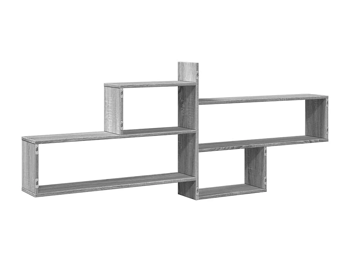 Wandschap 167,5x18x68 cm bewerkt hout grijs sonoma eikenkleurig
