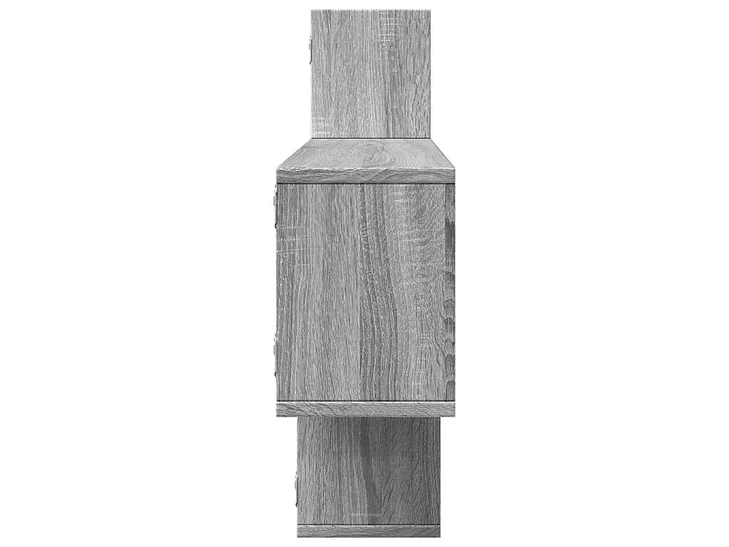 Wandschap 167,5x18x68 cm bewerkt hout grijs sonoma eikenkleurig