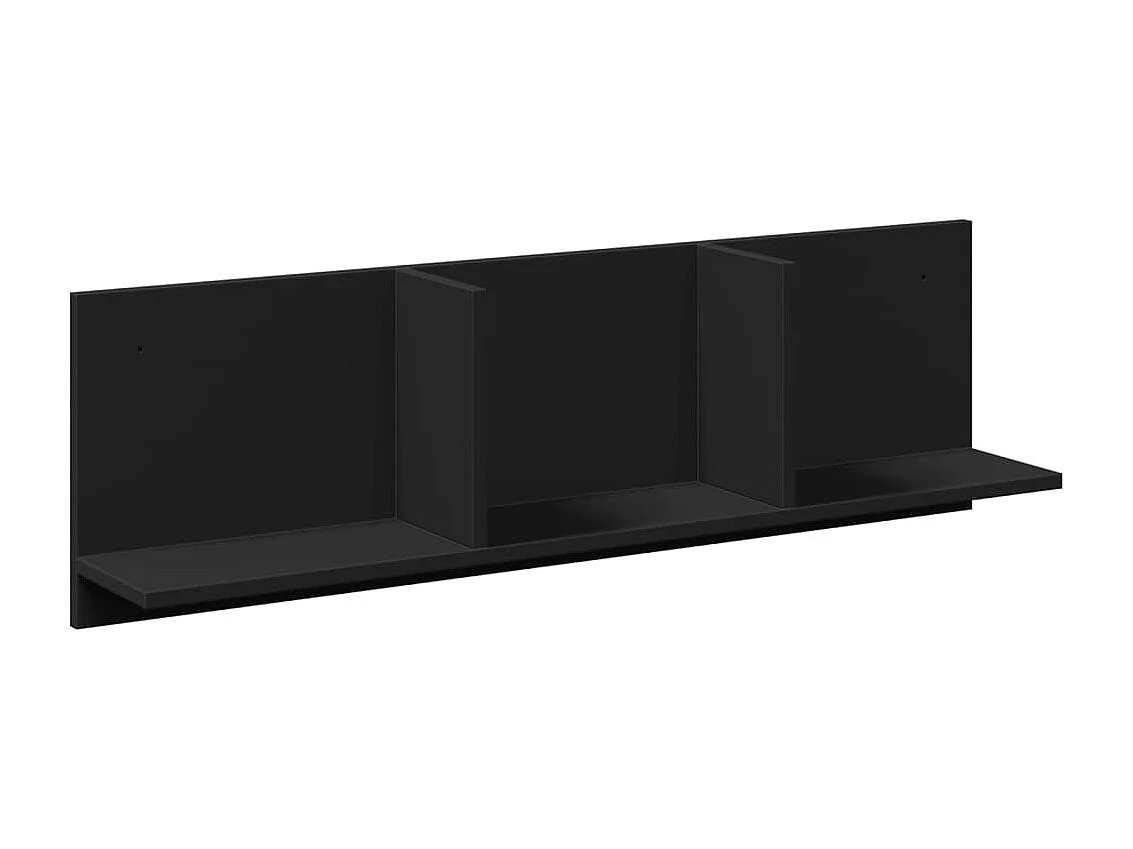 Mueble de pared madera de ingeniería negro 100x16,5x30 cm