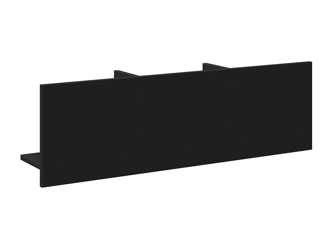 Mueble de pared madera de ingeniería negro 100x16,5x30 cm