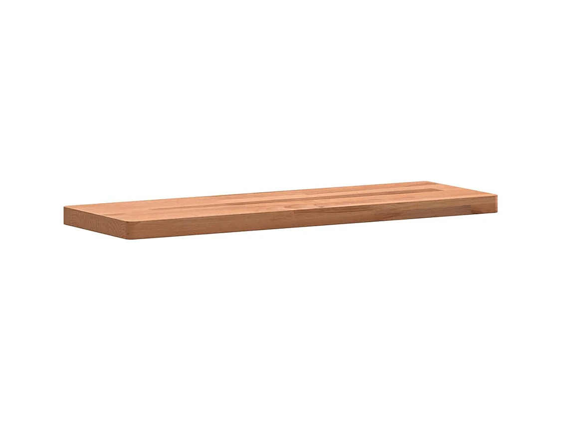 Wandregal 60x20x2,5 cm Massivholz Buche