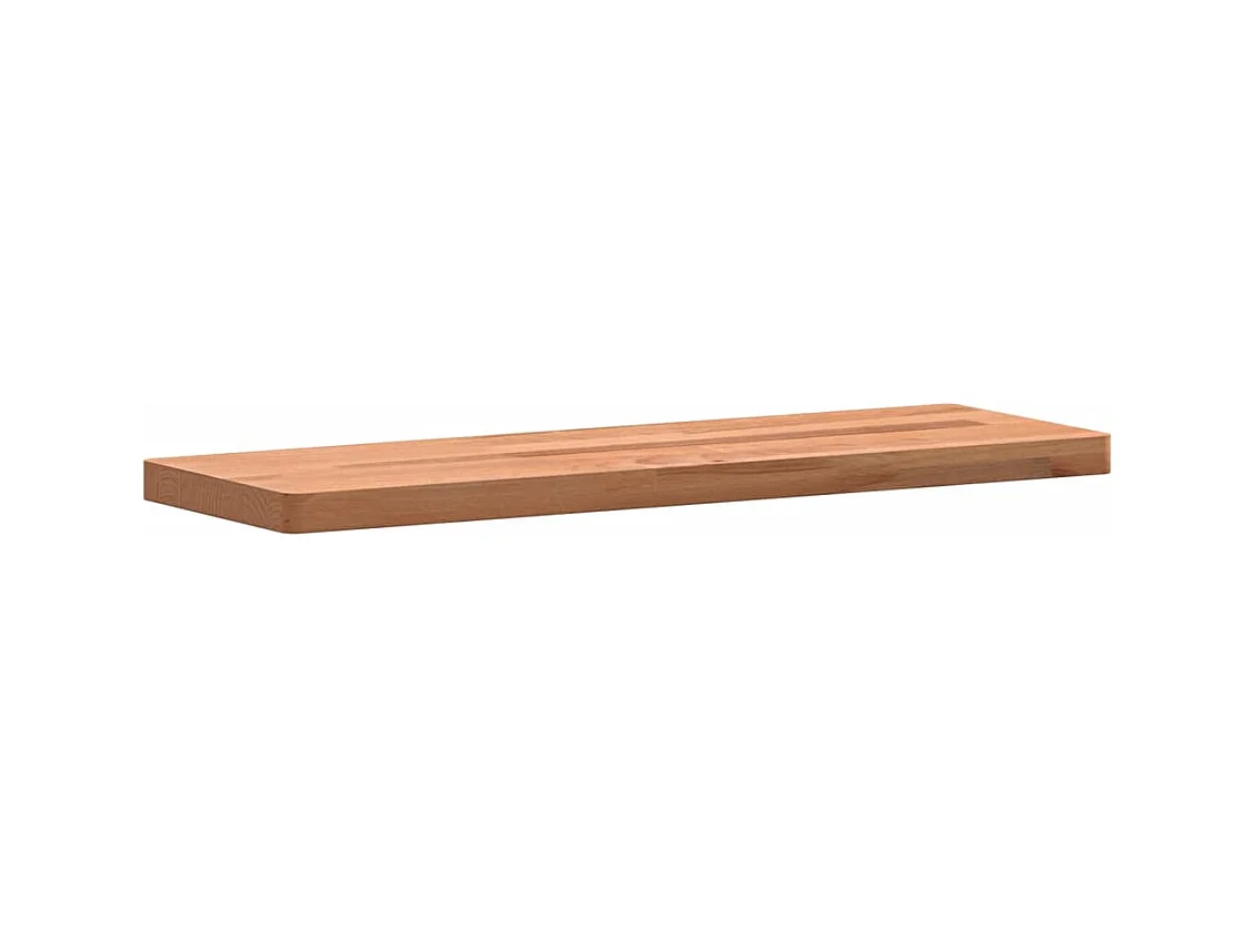 Wandregal 60x20x2,5 cm Massivholz Buche