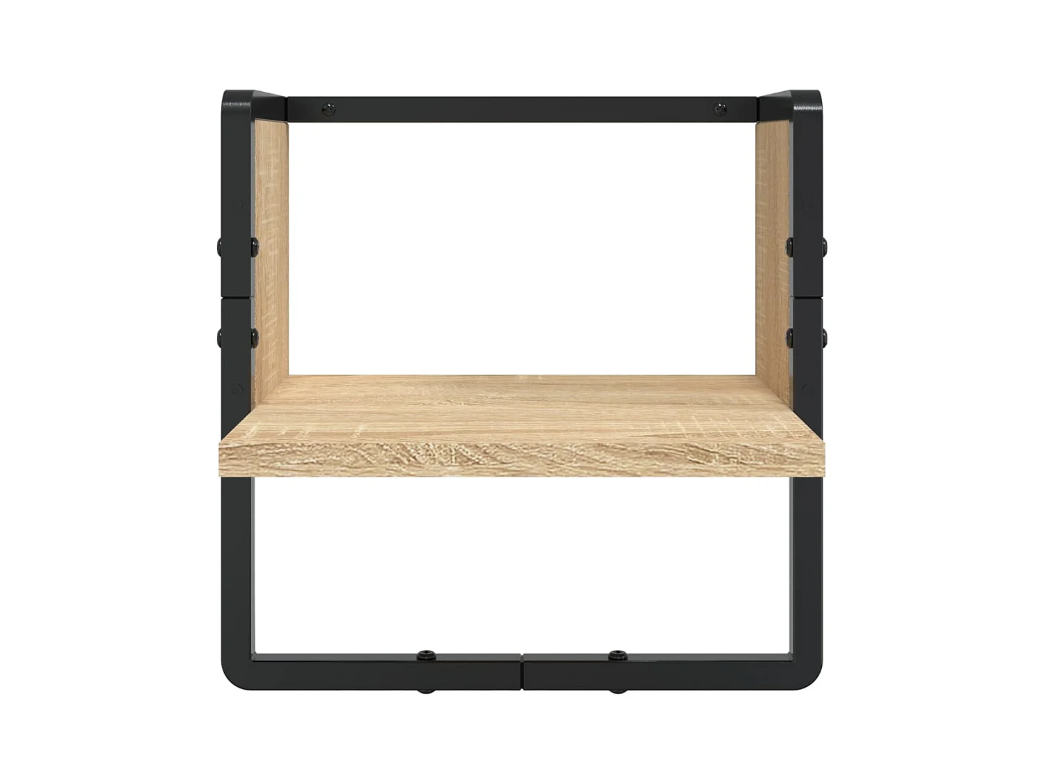 Ensemble d'étagères murales avec barres 4 pcs chêne sonoma