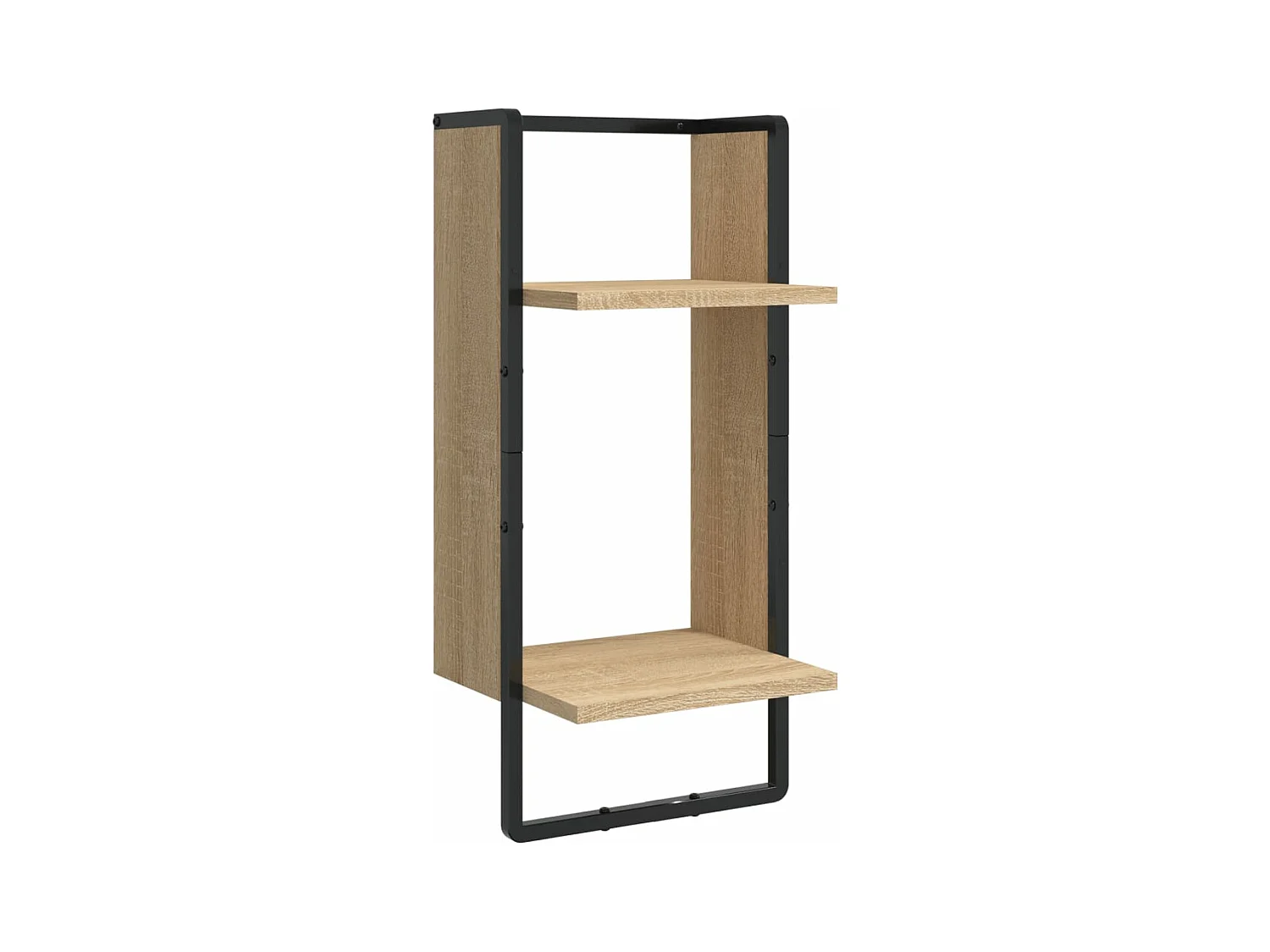 Ensemble d'étagères murales avec barres 4 pcs chêne sonoma